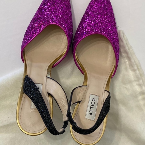 Brand new Attico glitter sling back shoes - Picture 2 of 4